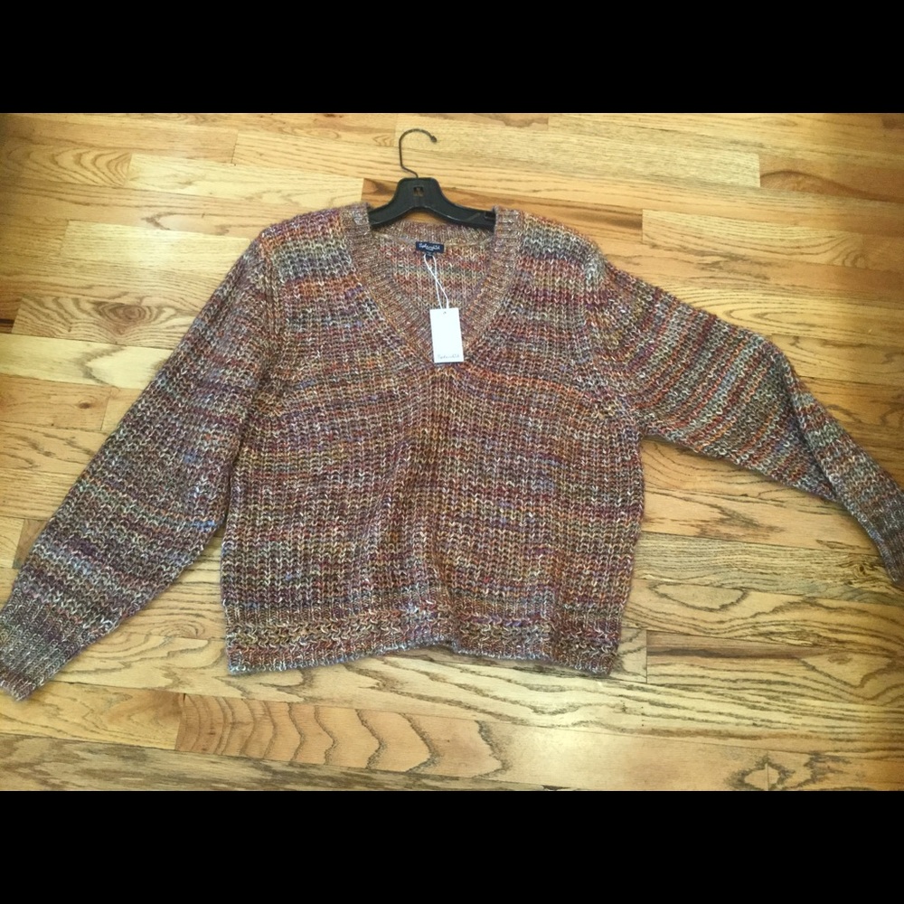 Cotton blend vee neck sweater from SPLENDID